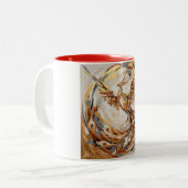 Tasse 2 Couleurs Artistic Mythical Bird Design (Devant gauche)