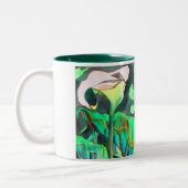 Tasse 2 Couleurs Arum Lily aquarelle peinture originale (Gauche)