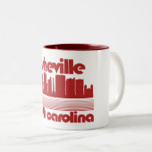 Tasse 2 Couleurs Asheville, Caroline du Nord (Devant droit)