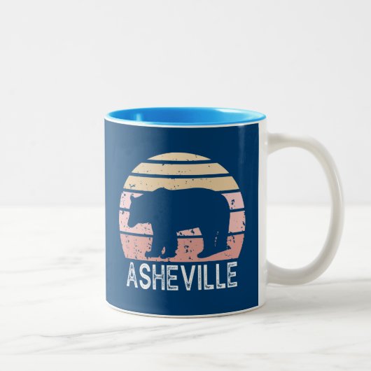Tasse 2 Couleurs Asheville Caroline du Nord (Droit)