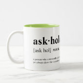 Tasse 2 Couleurs Askhole - signification de dictionnaire (Gauche)