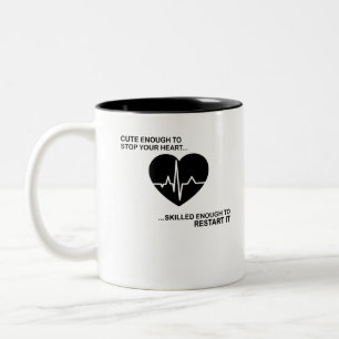 Tasse 2 Couleurs Assez Mignons Pour Arrêter Votre Coeur... ...Assez