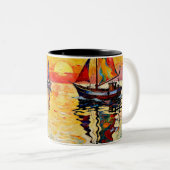Tasse 2 Couleurs Assis sur la jetée (Devant droit)