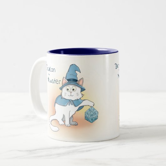 Tasse 2 Couleurs Assistant de chat avec dés (Devant gauche)