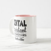 Tasse 2 Couleurs Assistant dentaire personnalisé (Devant gauche)