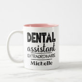 Tasse 2 Couleurs Assistant dentaire personnalisé (Gauche)