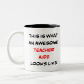 Tasse 2 Couleurs assistant enseignant, génial (Gauche)