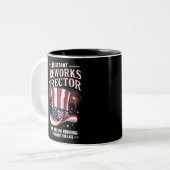 Tasse 2 Couleurs Assistant Fireworks Director USA 4 juillet (Devant gauche)