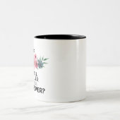 Tasse 2 Couleurs assistant social de feuille florale d'aquarelle (Centre)