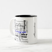 Tasse 2 Couleurs Astrologie de l'horoscope de Virgo Motif de collag (Devant gauche)