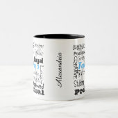 Tasse 2 Couleurs Astrologie du Taurus Traits de collage de l'Horosc (Centre)