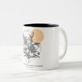 Tasse 2 Couleurs Astrologie/Taurus Symbole Zodiaque Lily (Devant droit)