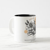 Tasse 2 Couleurs Astrologie/Taurus Symbole Zodiaque Lily (Devant gauche)