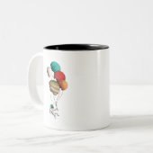 Tasse 2 Couleurs Astronaut Holding Planet Balloons Solar System (Devant gauche)