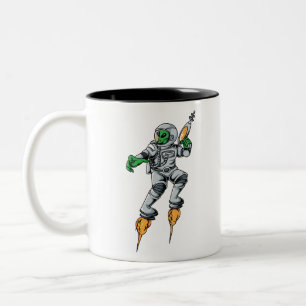Tasse 2 Couleurs Astronaute Alien Sci-Fi Espace Ufo