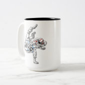 Tasse 2 Couleurs Astronaute du Jiu-Jitsu (Devant gauche)