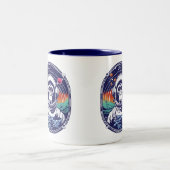 Tasse 2 Couleurs Astronaute du singe spatial (Centre)