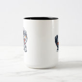 Tasse 2 Couleurs Astronaute faisant griller (Centre)