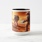 Tasse 2 Couleurs Astronauts Explore Orange Planet (Centre)