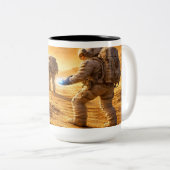 Tasse 2 Couleurs Astronauts explore yellow planet (Devant droit)