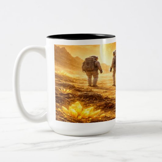 Tasse 2 Couleurs Astronauts explore yellow planet (Gauche)