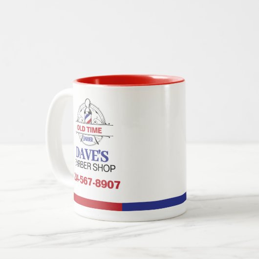 Tasse 2 Couleurs Atelier de coiffure (Devant gauche)
