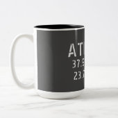 Tasse 2 Couleurs Athènes Latitude Longitude (Gauche)