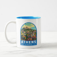Athens Grèce Travel Art Vintage