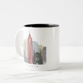 Tasse 2 Couleurs Atlanta skyline poster (Devant gauche)