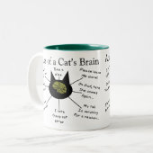 Tasse 2 Couleurs Atlas du cerveau d'un chat (Devant gauche)