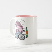 Tasse 2 Couleurs Attaque de licorne de robot (Devant gauche)