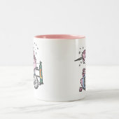 Tasse 2 Couleurs Attaque de licorne de robot (Centre)