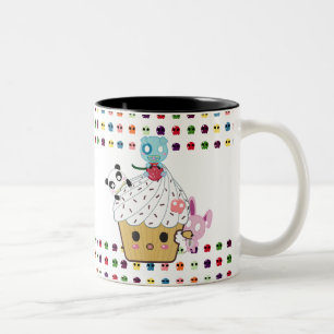 Tasse 2 Couleurs Attaque de petit gâteau ! Crânes de sucre
