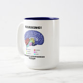 Tasse 2 Couleurs Attention ! Intervention cognitive Humour néédéd b (Devant gauche)