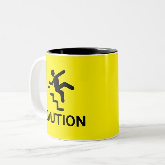 Tasse 2 Couleurs Attention maladroite (Devant gauche)