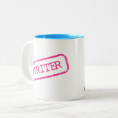 Tasse 2 Couleurs "Attention, sinon tu finiras dans mon roman." (Devant gauche)