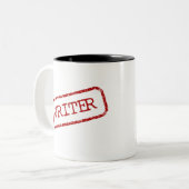 Tasse 2 Couleurs "Attention, sinon tu finiras dans mon roman." (Devant gauche)