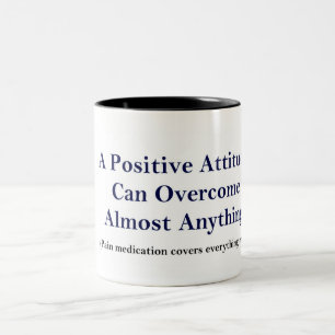 Tasse 2 Couleurs Attitude positive/tasse de café d'humour Meds de