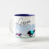 Tasse 2 Couleurs Attrait chassant des chiens (Devant gauche)