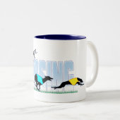 Tasse 2 Couleurs Attrait chassant des chiens (Devant droit)