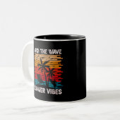 Tasse 2 Couleurs Attraper Les Vibes D'Été De La Vague (Devant gauche)