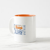 Tasse 2 Couleurs Attrapez l'affiche de vague (Devant gauche)