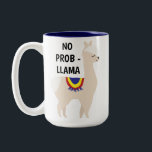 Tasse 2 Couleurs Aucun Prob Llama Cute Illustration<br><div class="desc">Illustration et citation en lama mignonne.</div>