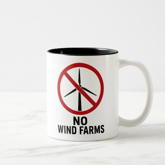 Tasse 2 Couleurs Aucune ferme éolienne - Aucune éolienne (Droit)