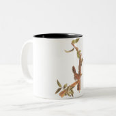 Tasse 2 Couleurs Audubon Bewick's Wren Solitaire Song Bird sur Bran (Devant gauche)
