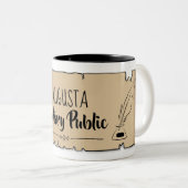 Tasse 2 Couleurs Augusta Notaire Public Soll Feather Quill (Devant droit)