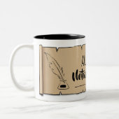 Tasse 2 Couleurs Augusta Notaire Public Soll Feather Quill (Gauche)
