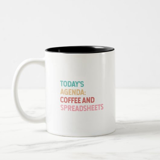 Tasse 2 Couleurs Aujourd'Hui Agenda Café Et Tableaux (Gauche)
