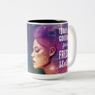 Tasse 2 Couleurs Aujourd'hui est un bon jour de nouveau départ Cita