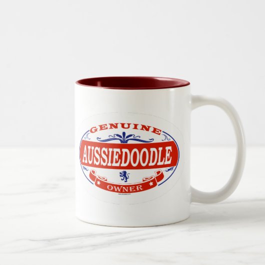 Tasse 2 Couleurs Aussiedoodle (Droit)